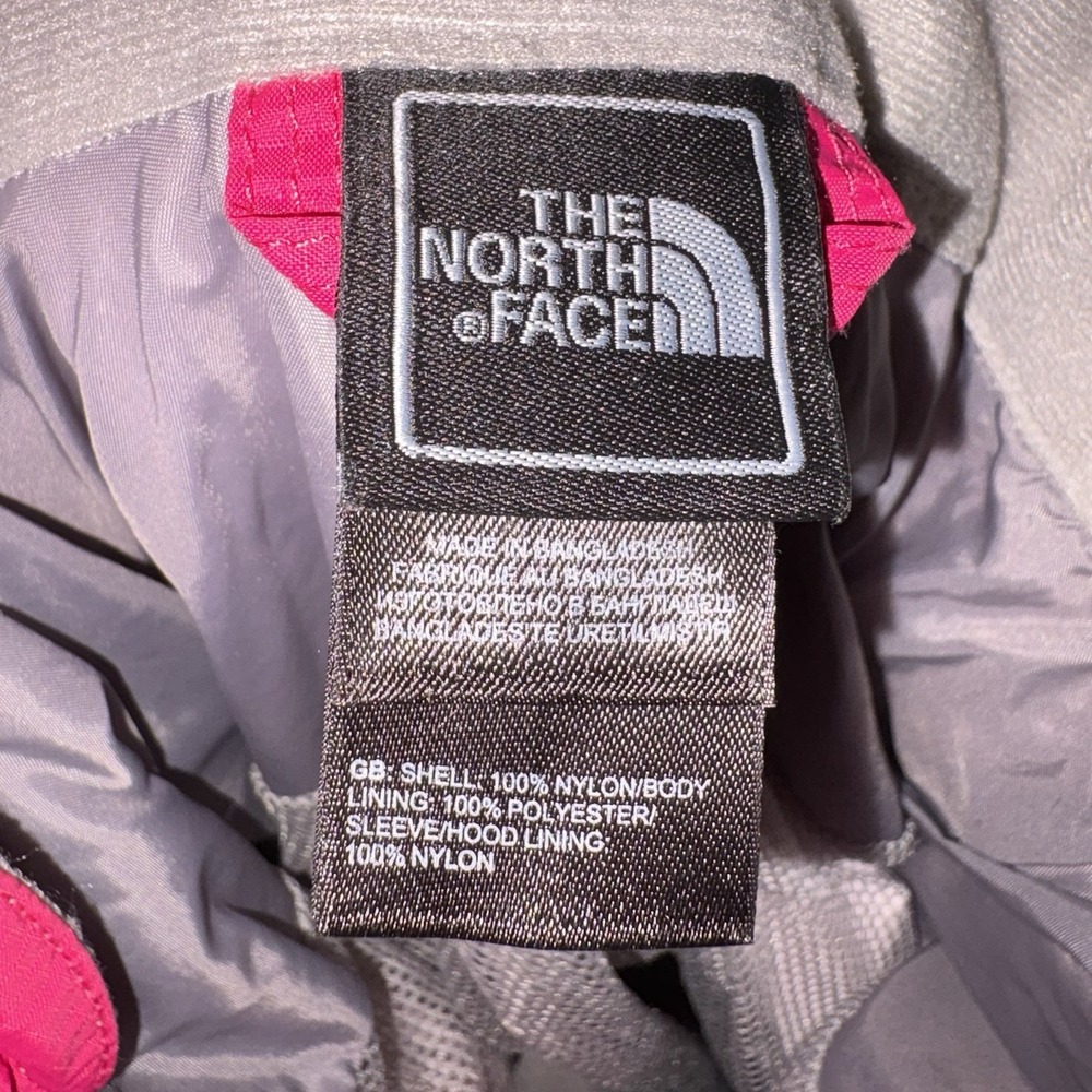 North Face Hyvent Girls Medium 10/12 Pink Hooded Windbreaker Rain Jacket Coat - Picture 7 of 7